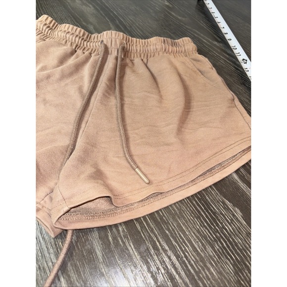 Trendy Queen Womens Comfy Lounge Athletic Sweat Shorts, Brown Size SMALL - Picture 2 of 10